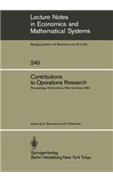Contributions to Operations Research