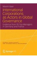 International Corporations as Actors in Global Governance