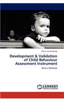 Development & Validation of Child Behaviour Assessment Instrument