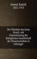 Die Weisheit des Jesus Sirach