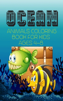 Ocean Animals Coloring Book For Kids Ages 4-8