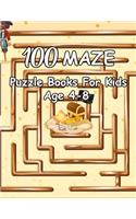 100 Maze Puzzle Books For Kids Age 4-8