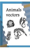 Animals vectors: Variety of Animals vectors B&W