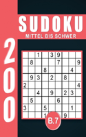 Sudoku Erwachsene Mittel Bis Schwer Band 7: Großdruck im DIN A4-Format, 200 Rätsel 9x9 Sudokus für Erwachsene von Mittel Bis Schwer mit Lösungen Ein tolles Geschenk für Erwachsene und Senioren