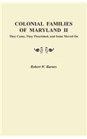 Colonial Families of Maryland II