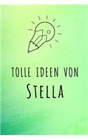 Tolle Ideen von Stella: Unliniertes Notizbuch mit Rahmen für deinen Vornamen