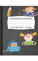 Composition Notebook 7.44 x 9.69 Inches 110 pages