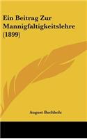 Ein Beitrag Zur Mannigfaltigkeitslehre (1899)