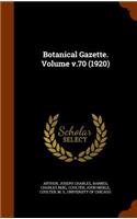 Botanical Gazette. Volume v.70 (1920)