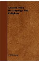 Ancient India - Its Language And Religions