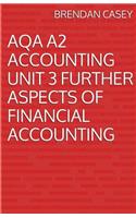 AQA A2 Accounting Unit 3 Further Aspects of Financial Accounting