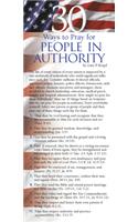 30 Ways to Pray for People in Authority 50-Pack