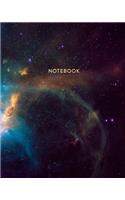 Notebook: Colorful Cosmic Nebula and Galaxies in Space - Journal for Girls and Boys, Kids, School, Students and Teachers - 8 x 10, 100 Blank Lined Pages