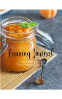 Canning Journal Homemade Healthy Living Food Preserving Log Book