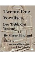 Twenty-One Vocalises, Low Treble Clef Version