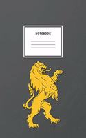 Notebook: Proud Yellow Lion Notebook And Composition Book Journal Soft Cover Lined Planner Diary With Fierce Animal