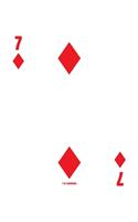 7 Of Diamonds: Poker Card Notebook With Lined Wide Ruled Paper For Work, Home Or School. Cool 6 x 9 Notepad Journal For Taking Notes, Diaries Or Journaling For Pok