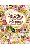 Mr. & Mrs. Our First Year Of Marriage Keepsake Journal