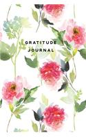 Gratitude Journal: Gratitude Journal Pink Floral Flowers Notebook with Prompt Blank Lined (6 X 9) Small Composition Book Planner Diary Softback Cover