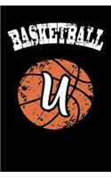 U Monogram Initial Basketball Journal
