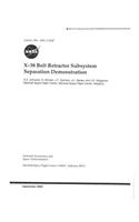 X-38 Bolt Retractor Subsystem Separation Demonstration