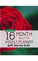 Undated 16 Month Weekly Planner: Personal Planner with Weekly Inspiring Quotes