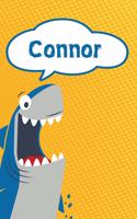 Connor: Personalized Shark Handwriting Practice Paper for Kids Notebook 120 Pages 6x9