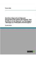 Zwischen Abgrund und Abgrund. Interpretierende Lektüre des Kapitels 
