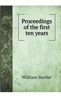 Proceedings of the first ten years: (English)