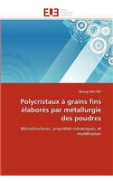 Polycristaux � Grains Fins �labor�s Par M�tallurgie Des Poudres