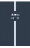 Thomas's Notebook: Personalized Name Journal Writing Notebook For Men and Boys, Perfect gift idea for Husband, Father, Boyfriend........, Minimalist Design Notebook, 1