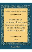 Bulletins de l'Acadï¿½mie Royale Des Sciences, Des Lettres Et Des Beaux-Arts de Belgique, 1884, Vol. 53 (Classic Reprint)