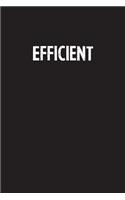 Efficient: Simple Blank Lined Notebook Journal