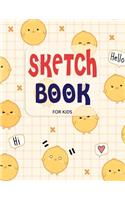 Sketchbook for Kids: Cute Chicken Sketchbook for Girls: 110 Pages of 8.5 x 11 Blank Paper for Drawing, Sketching and Doodling