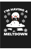 I'm Having A Meltdown: Christmas Snowman Lined Diary Novelty Xmas Humor Gift Pocket Writing Journals Funny Stocking Stuffer Idea Family Memory Notebooks