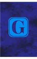 G - Single Letter Monogram Notebook