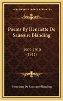 Poems by Henriette de Saussure Blanding