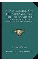 Dissertation on the Sacrament of the Lord's Supper