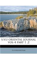 S.V.U Oriental Journal Vol-4 Part 1,2