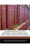 Examination of the Gramm-Leach-Bliley ACT Five Years After Its Passage