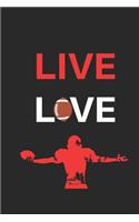 Live Love Red Football - NFL Falcons