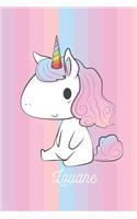 Louane: Calepin - Cadeau D'anniversaire Personnel De Licorne Pour Les Enfants Et Les Écolières