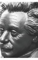 Statue of Albert Einstein - Blank Lined Notebook