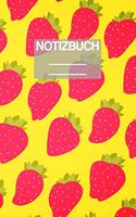 Notizbuch A5 Muster Erdbeeren Erdbeere: - 111 Seiten - EXTRA Kalender 2020 - Einzigartig - Dotgrid - Dotted - Punktraster - Geschenk - Geschenkidee