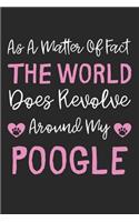 As A Matter Of Fact The World Does Revolve Around My Poogle: Lined Journal, 120 Pages, 6 x 9, Poogle Dog Gift Idea, Black Matte Finish (As A Matter Of Fact The World Does Revolve Around My Poogle Journal)