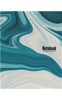 Notebook: (Blue Haze) 150 Page 8x10 Inch Unruled Composition Sized Notebook