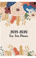 2019-2020 Two Year Planner: Pretty Floral Cover, 24 Month Calendar Planner, Two Year Monthly Pocket Planner 6" X 9," Notes, U.S. Holidays, Agenda Planner and Schedule Organizer(3 2 Year Calendar Logbook Diary Notebook)