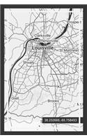 Daily Planner: Book with Louisville Kentucky Map Cover Design ( USA )