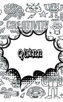 Quinn: Personalized Doodle Journal, Notebook Diary Features 120 Pages of Lined Paper Featuring 120 Pages 6x9