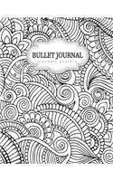 Bullet Journal: Mandala Pattern: Mandala Pattern, Hand Drawn, Black and White, Floral Notebook, Inspirational Notebook for Girls and Women, Bullet Journal and Sketch Book, Composition Book, Journal, 8.5 X 11 Inch 110 Page, Grid